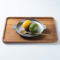 萩焼 天龍窯 耳付プレート シルバー 萩焼 天龍窯 萩焼