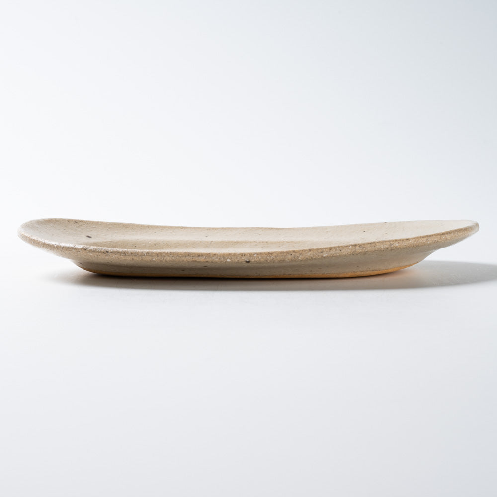 作家 岡村朝子 オーバル皿 小 flower B 作家 岡村朝子 陶磁器作家もの