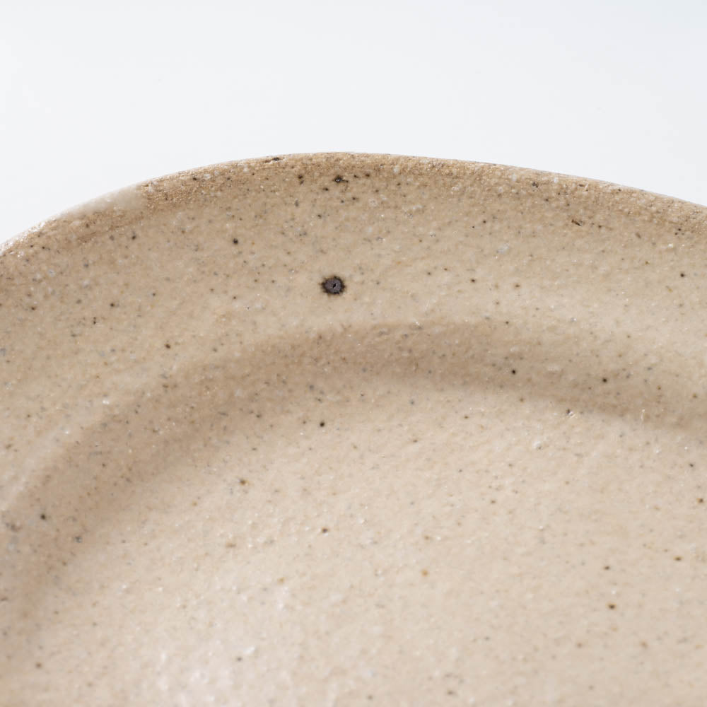 作家 岡村朝子 オーバル皿 小 flower B 作家 岡村朝子 陶磁器作家もの