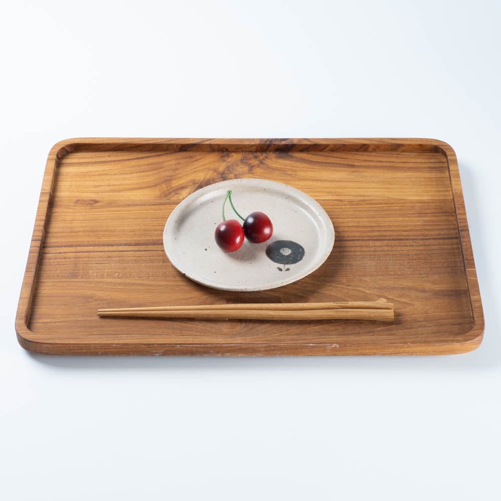 作家 岡村朝子 丸皿 小 flower B 作家 岡村朝子 陶磁器作家もの