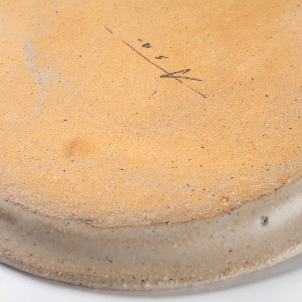 作家 岡村朝子 丸皿 小 黄花 作家 岡村朝子 陶磁器作家もの