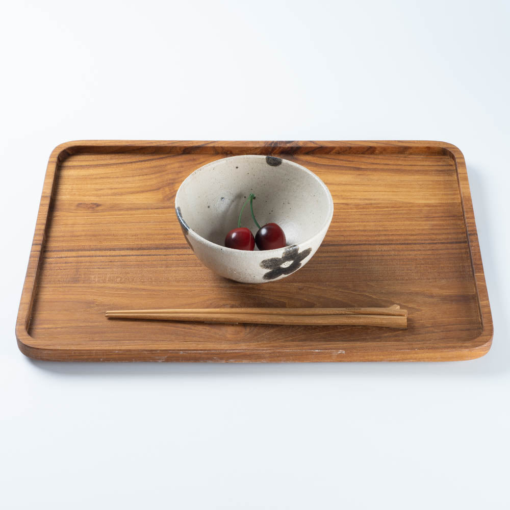 作家 岡村朝子 お茶碗 flower A 作家 岡村朝子 陶磁器作家もの