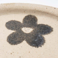 作家 岡村朝子 丸皿 中 flower A 作家 岡村朝子 陶磁器作家もの