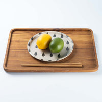 作家 岡村朝子 丸皿 中 drop A 作家 岡村朝子 陶磁器作家もの