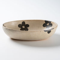 作家 岡村朝子 楕円鉢 flower A 作家 岡村朝子 陶磁器作家もの
