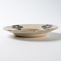 作家 岡村朝子 リム丸皿 中 flower A 作家 岡村朝子 陶磁器作家もの