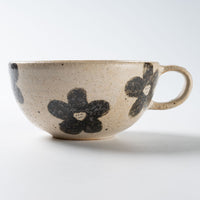 作家 岡村朝子 スープカップ flower A 作家 岡村朝子 陶磁器作家もの