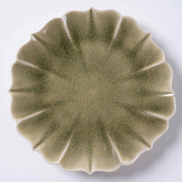 作家 宮田竜司 灰釉稜花皿(中) 作家 宮田竜司 陶磁器作家もの