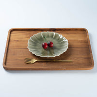 作家 宮田竜司 灰釉稜花皿(中) 作家 宮田竜司 陶磁器作家もの