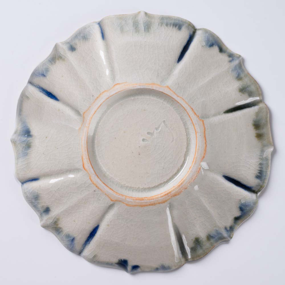 作家 宮田竜司 掛流稜花皿(小) 作家 宮田竜司 陶磁器作家もの