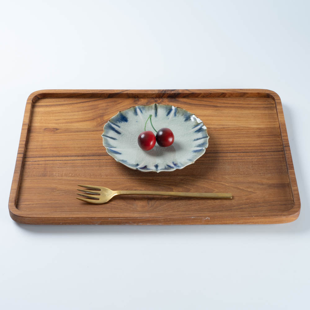 作家 宮田竜司 掛流稜花皿(小) 作家 宮田竜司 陶磁器作家もの