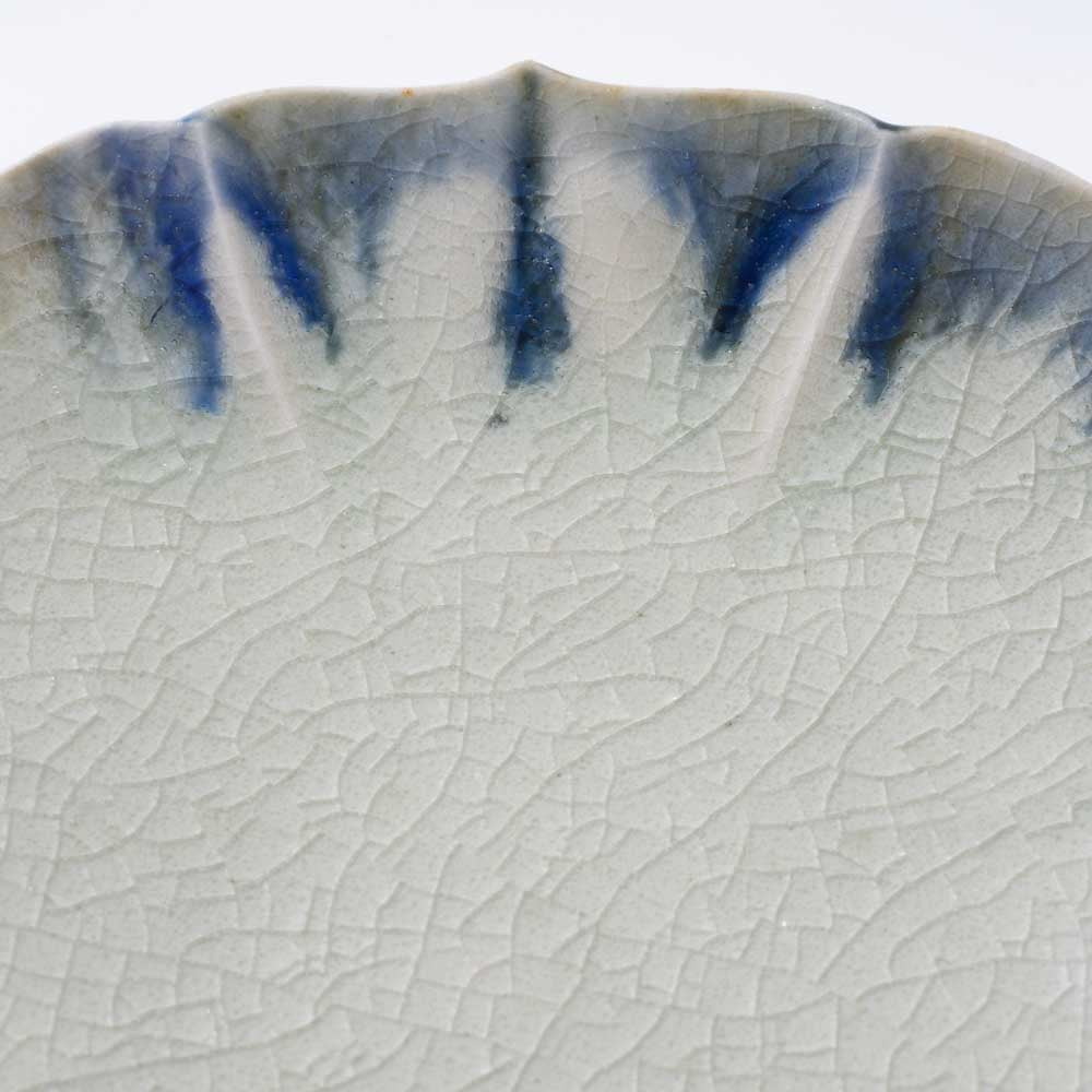 作家 宮田竜司 掛流稜花皿(小) 作家 宮田竜司 陶磁器作家もの