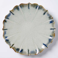 作家 宮田竜司 掛流稜花皿(中) 作家 宮田竜司 陶磁器作家もの