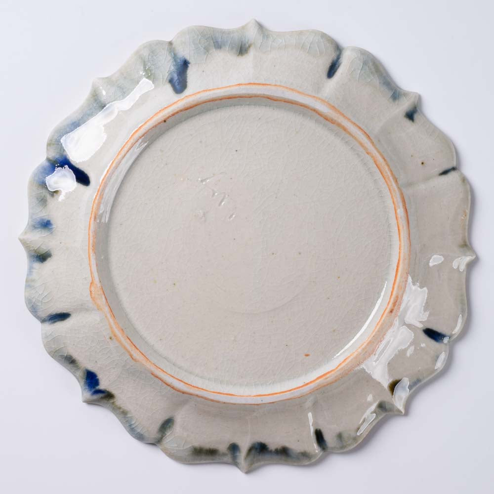 作家 宮田竜司 掛流稜花皿(中) 作家 宮田竜司 陶磁器作家もの