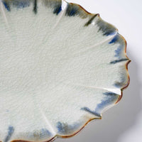 作家 宮田竜司 掛流稜花皿(中) 作家 宮田竜司 陶磁器作家もの