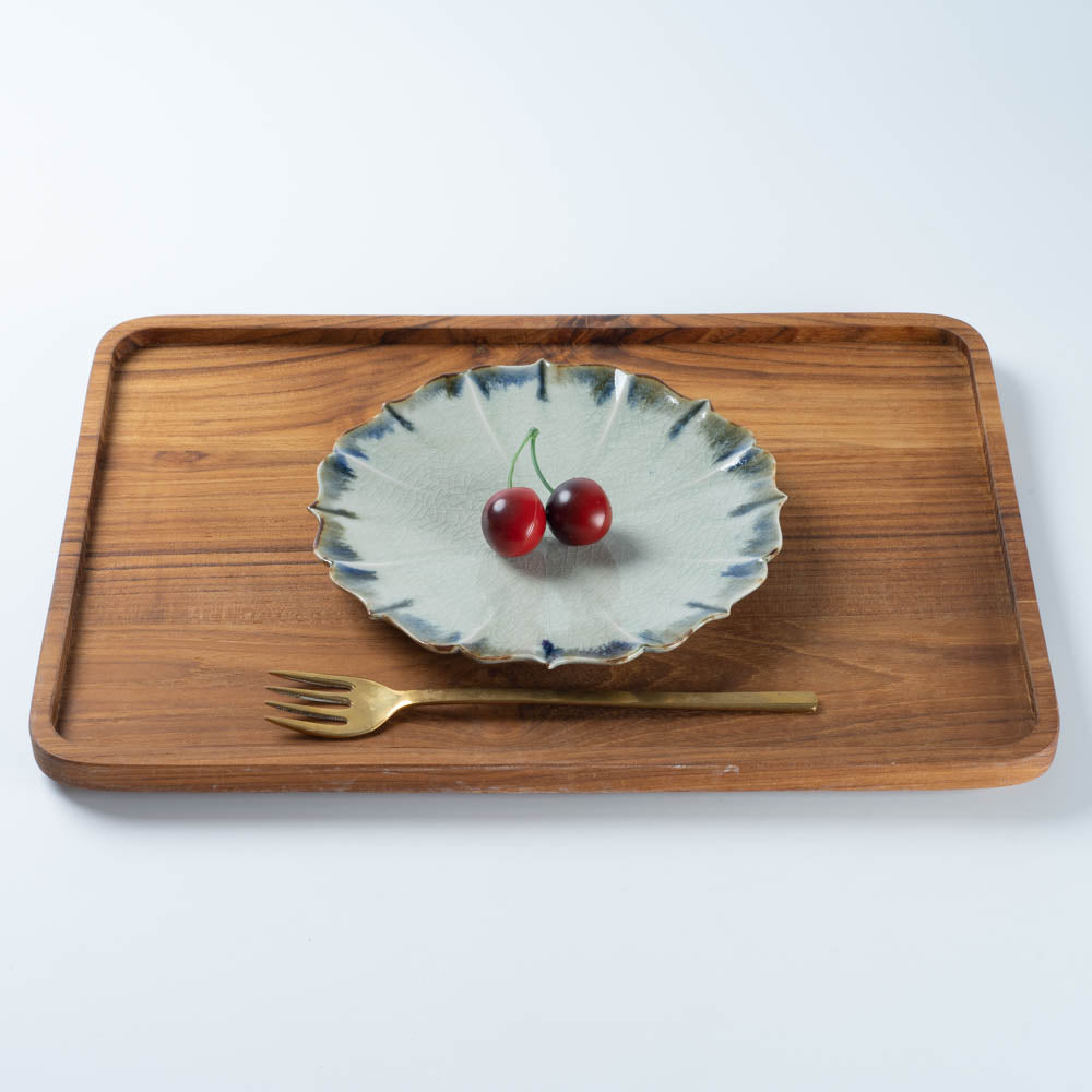 作家 宮田竜司 掛流稜花皿(中) 作家 宮田竜司 陶磁器作家もの