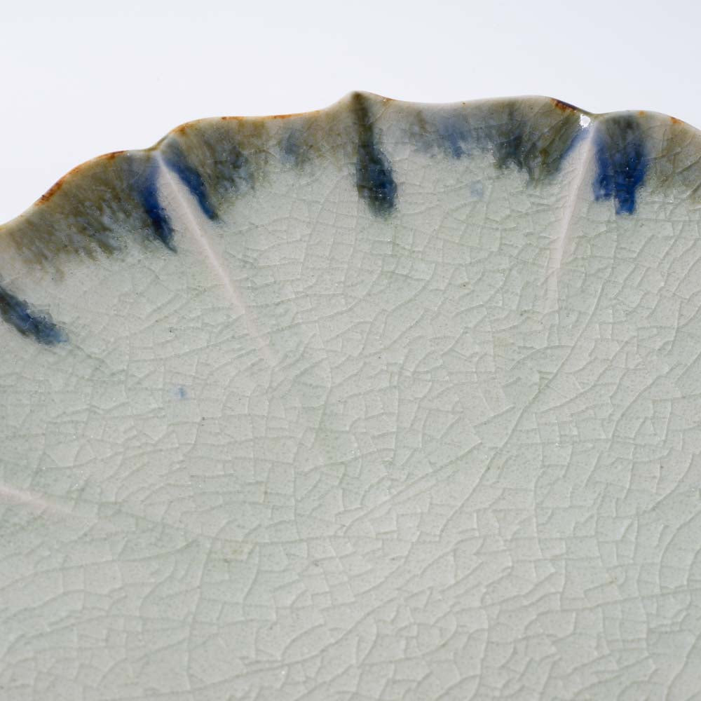 作家 宮田竜司 掛流稜花皿(中) 作家 宮田竜司 陶磁器作家もの