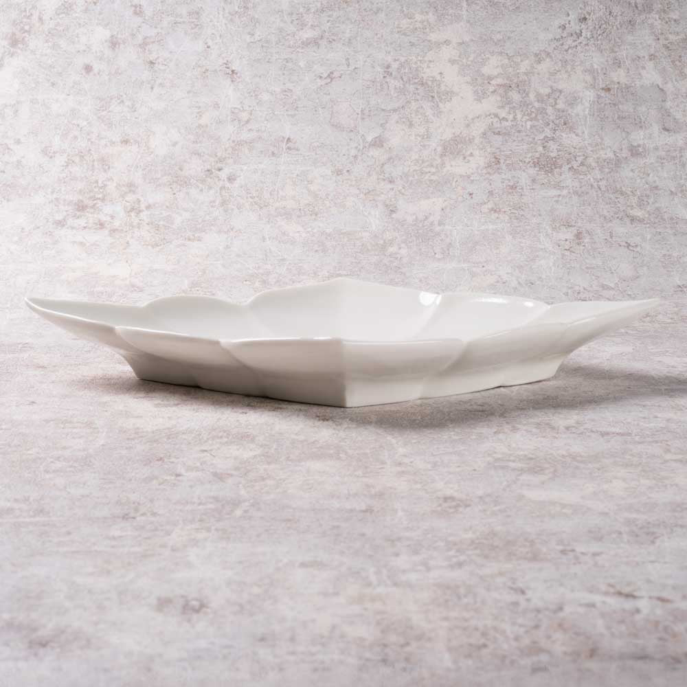 作家 宮田竜司 白磁菱形皿(中) 作家 宮田竜司 陶磁器作家もの