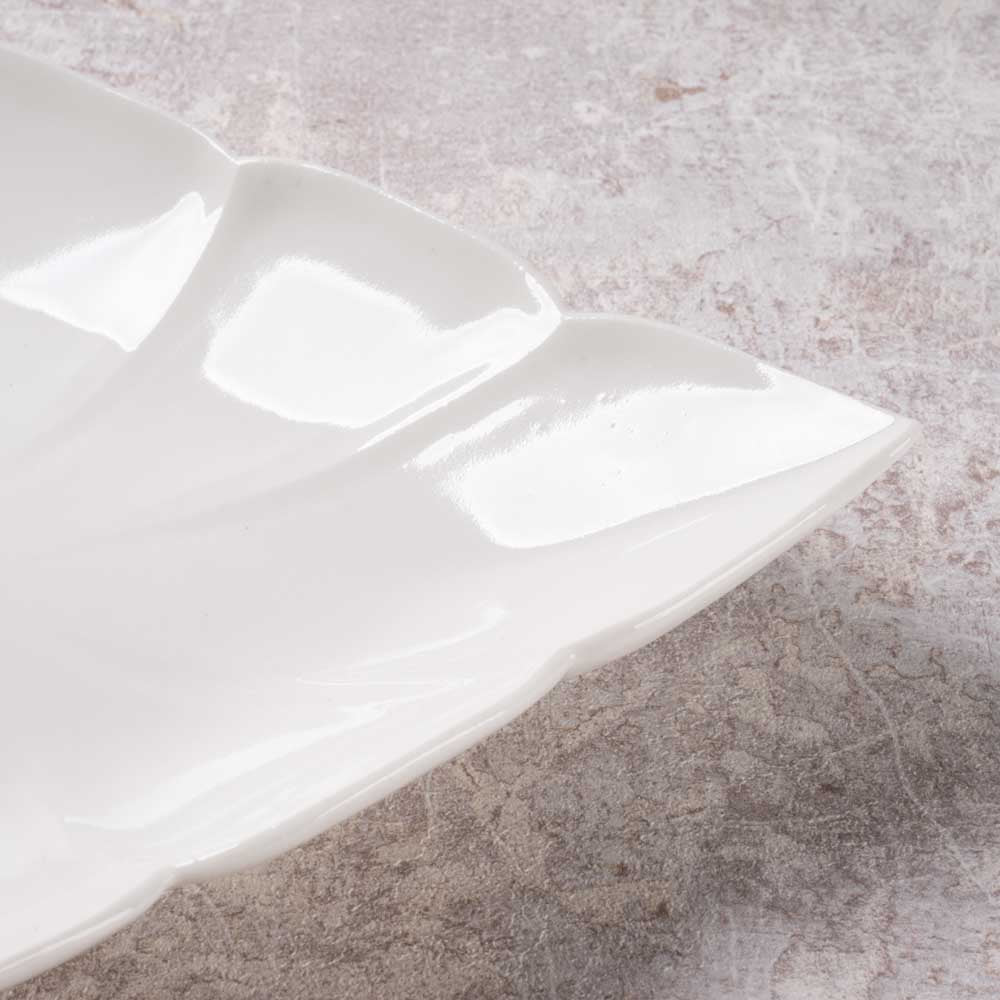 作家 宮田竜司 白磁菱形皿(中) 作家 宮田竜司 陶磁器作家もの