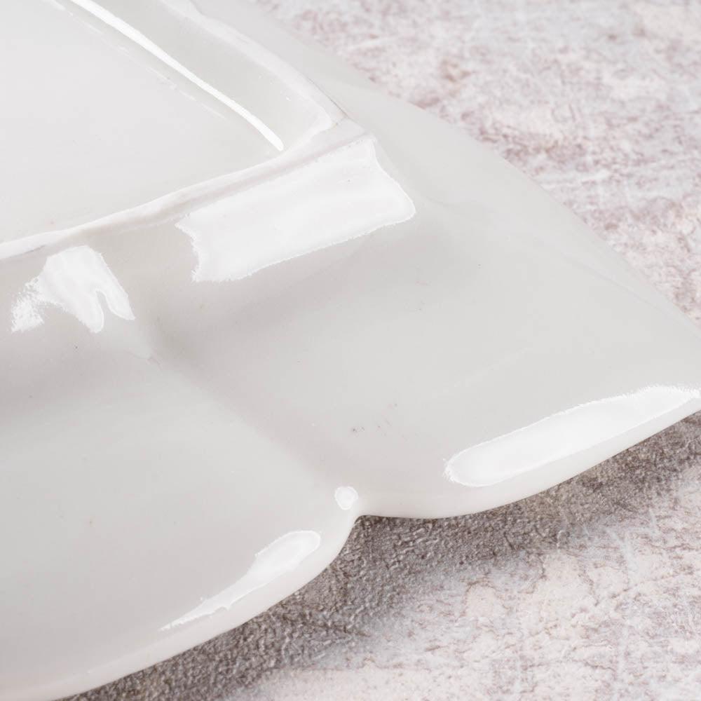 作家 宮田竜司 白磁菱形皿(中) 作家 宮田竜司 陶磁器作家もの