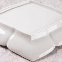 作家 宮田竜司 白磁菱形皿(中) 作家 宮田竜司 陶磁器作家もの