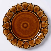 ルリアメ工房 レースカッティングリム ケーキ皿(アメ) ルリアメ工房 陶磁器作家もの