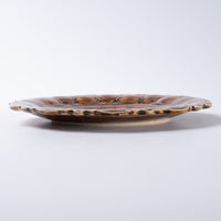 ルリアメ工房 レースカッティングリム ケーキ皿(アメ) ルリアメ工房 陶磁器作家もの