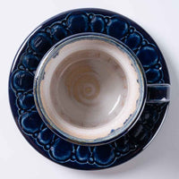 ルリアメ工房 カップ&ソーサ 鍵手(ルリ) ルリアメ工房 陶磁器作家もの