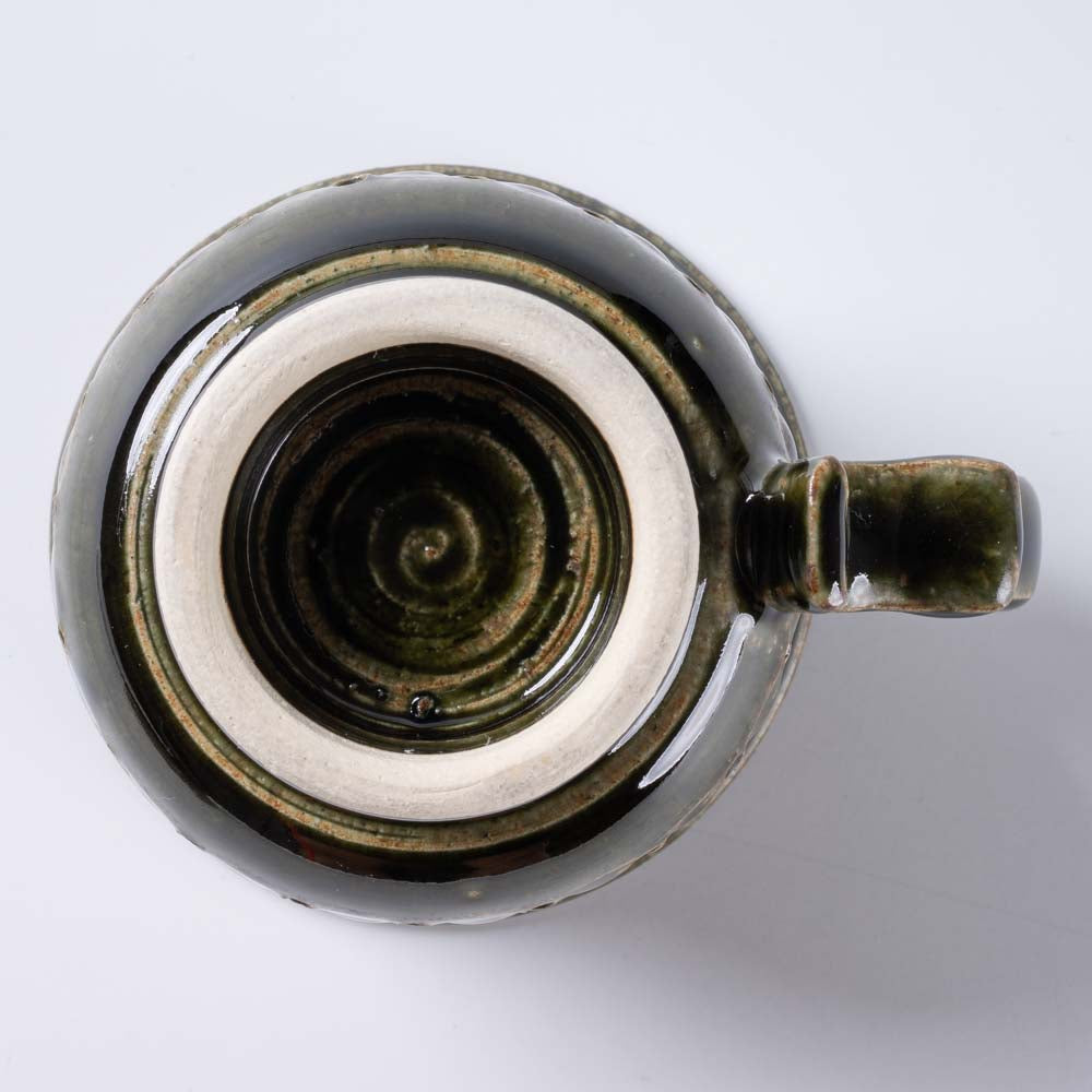 ルリアメ工房 カップ&ソーサ 鍵手(オリーブ ルリアメ工房 陶磁器作家もの