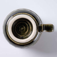 ルリアメ工房 カップ&ソーサ 鍵手(オリーブ ルリアメ工房 陶磁器作家もの