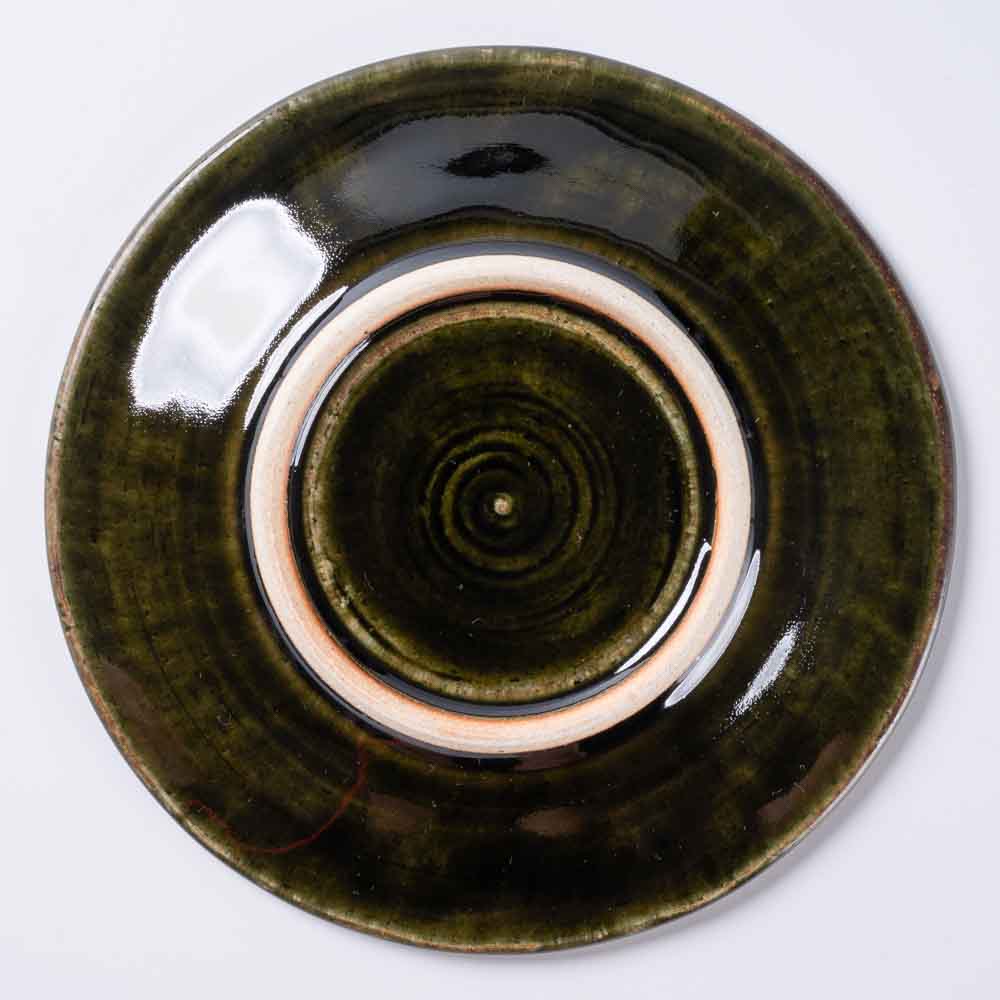 ルリアメ工房 カップ&ソーサ 鍵手(オリーブ ルリアメ工房 陶磁器作家もの