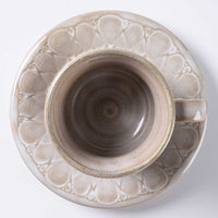 ルリアメ工房 カップ&ソーサ 鍵手(うのふ白) ルリアメ工房 陶磁器作家もの