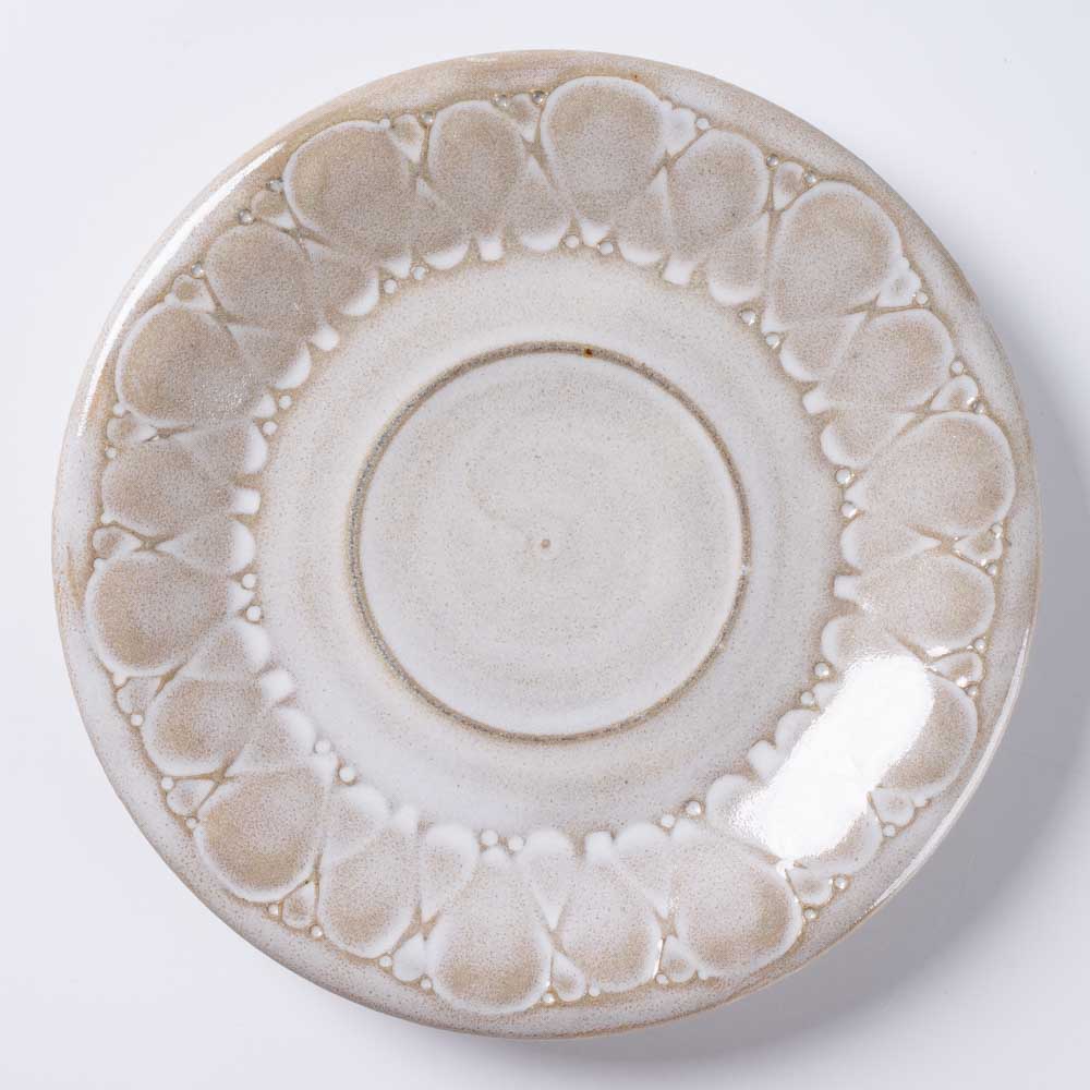 ルリアメ工房 カップ&ソーサ 鍵手(うのふ白) ルリアメ工房 陶磁器作家もの