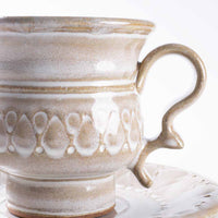 ルリアメ工房 カップ&ソーサ 鍵手(うのふ白) ルリアメ工房 陶磁器作家もの