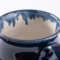 ルリアメ工房 カップ&レースカッティングリムソーサ(ルリ) ルリアメ工房 陶磁器作家もの