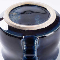 ルリアメ工房 カップ&レースカッティングリムソーサ(ルリ) ルリアメ工房 陶磁器作家もの