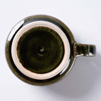 ルリアメ工房 カップ&レースカッティングリムソーサ(オリーブ) ルリアメ工房 陶磁器作家もの