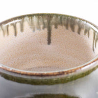 ルリアメ工房 カップ&レースカッティングリムソーサ(オリーブ) ルリアメ工房 陶磁器作家もの