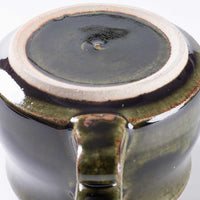 ルリアメ工房 カップ&レースカッティングリムソーサ(オリーブ) ルリアメ工房 陶磁器作家もの