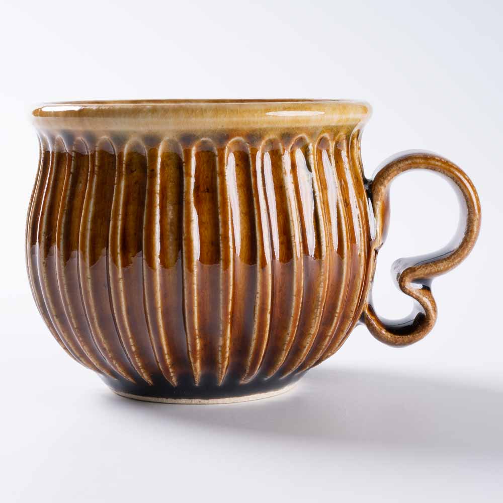 ルリアメ工房 しのぎマグ(アメ) ルリアメ工房 陶磁器作家もの