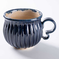 ルリアメ工房 しのぎマグ(ルリ) ルリアメ工房 陶磁器作家もの