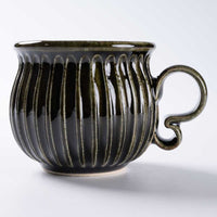 ルリアメ工房 しのぎマグ(オリーブ) ルリアメ工房 陶磁器作家もの