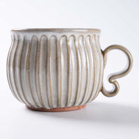 ルリアメ工房 しのぎマグ(うのふ白) ルリアメ工房 陶磁器作家もの