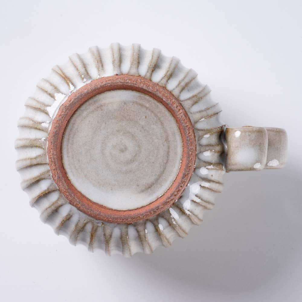 ルリアメ工房 しのぎマグ(うのふ白) ルリアメ工房 陶磁器作家もの