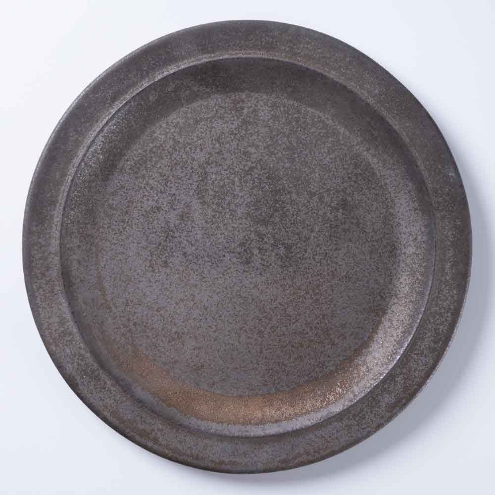 作家 大原拓也 カラーマットリムプレート (M) noir ¥4,070 大人の焼き物