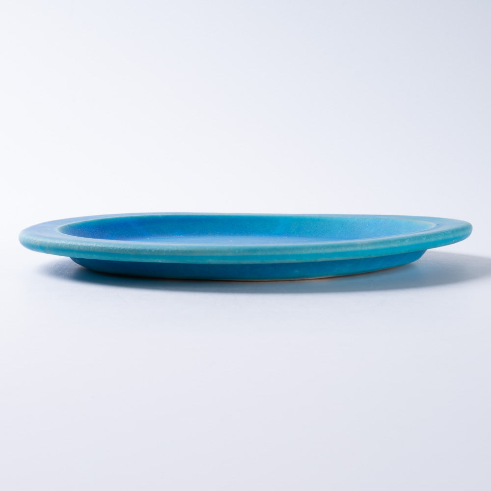 作家 大原拓也 カラーマットリムプレート (S) bleu ¥2,530 大人の焼き物