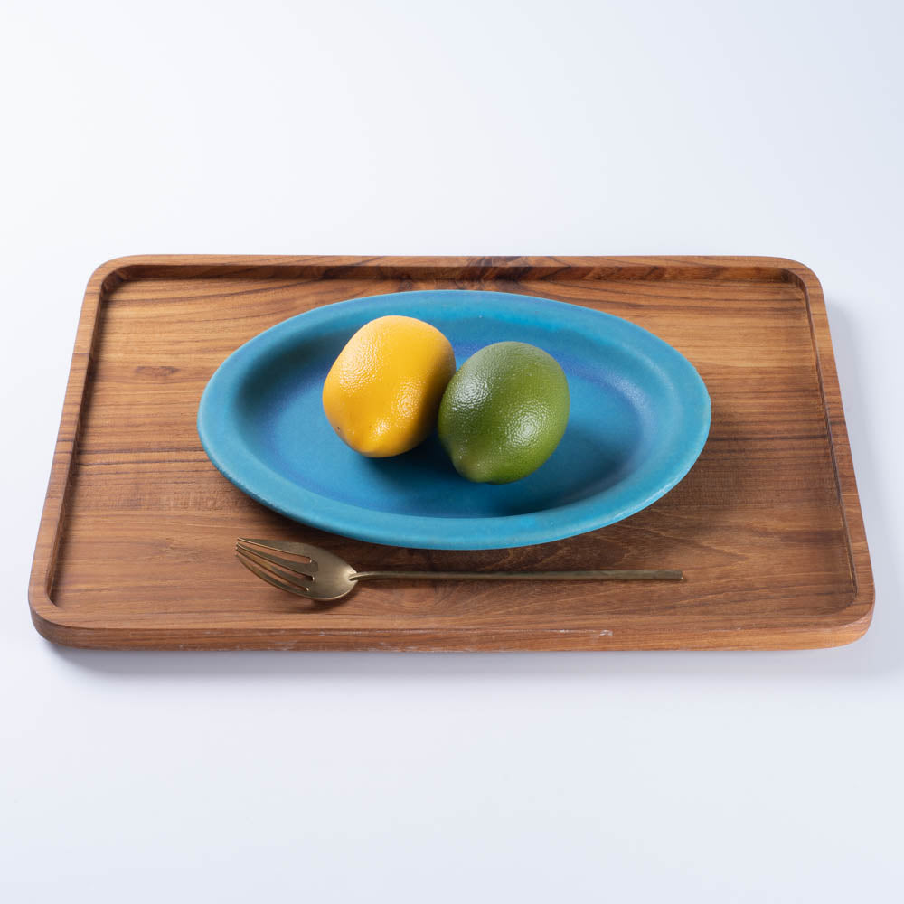 作家 大原拓也 オーバルプレート (M) bleu ¥3,520 大人の焼き物