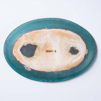 作家 大原拓也 オーバルプレート (S) vert 作家 大原拓也 陶磁器作家もの