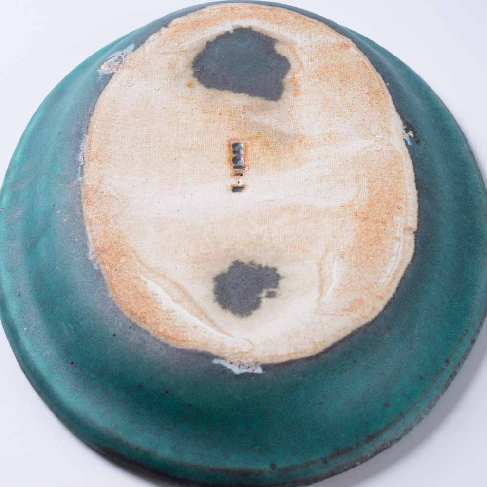 作家 大原拓也 オーバルプレート (S) vert 作家 大原拓也 陶磁器作家もの