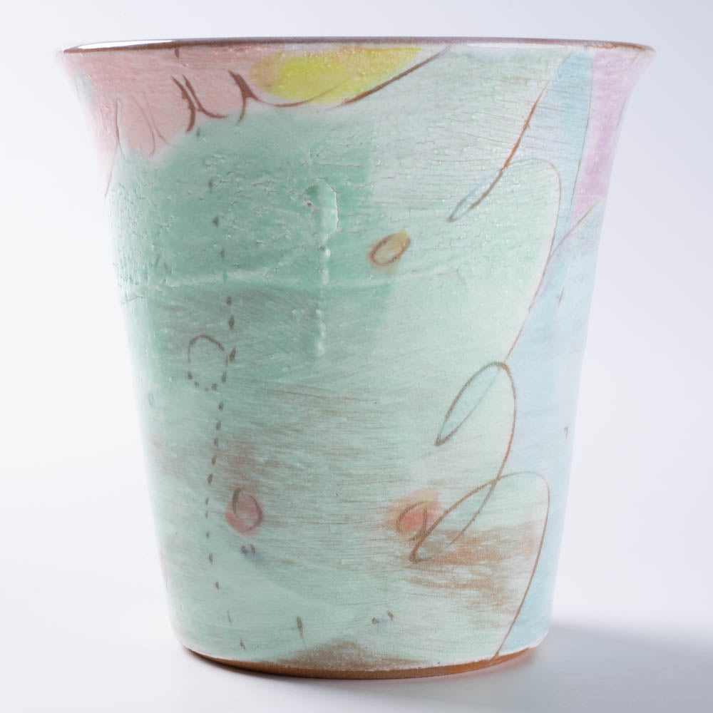 作家 森田みほ フリーカップ エメラルドグリーン 作家 森田みほ 陶磁器作家もの